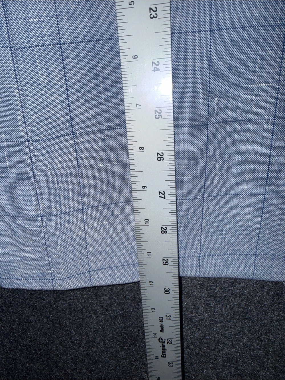 Jos. A. Bank 1905 Tailored Fit Blue Linen Wool Plaid Sport Coat Blazer 44R - Picture 10 of 13